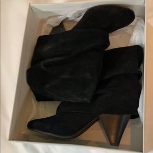 Carlson Black Suede Boots Size 10